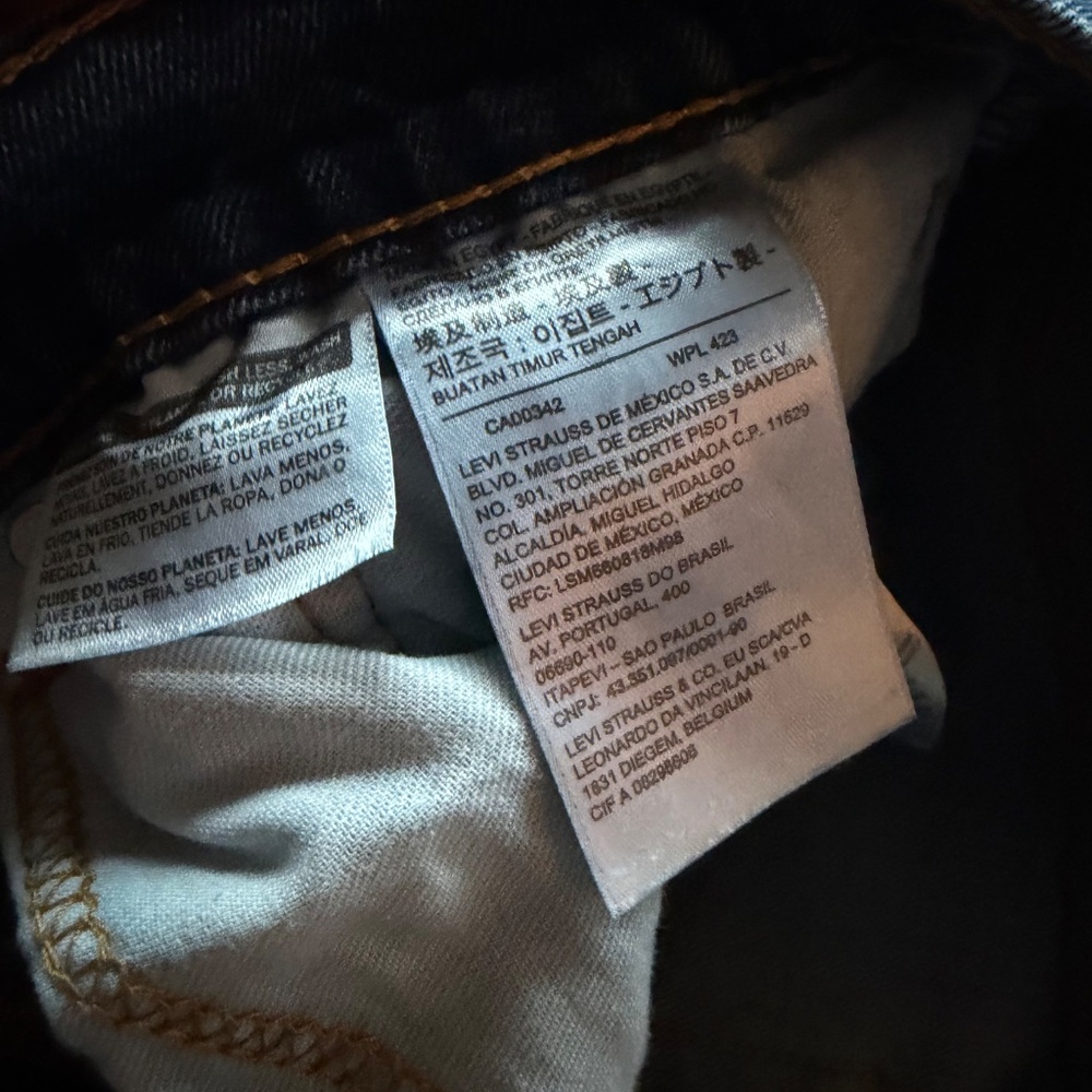 Levi's Levi's Dark thick, dark blue sturdy Blue Denim Jeans mom jeans with sturd - Picture 6 of 10